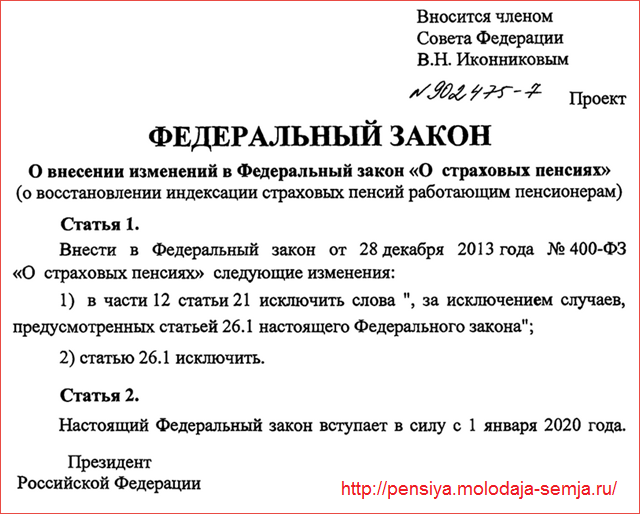 Индексация пенсии работающим пенсионерам в 2021 году последние новости