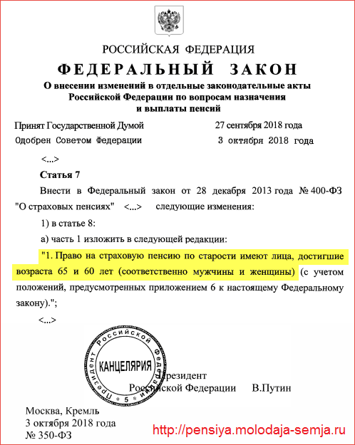 Изменения в порядке выхода мужчин россии 1963 года рождения на пенсию по новому законодательству